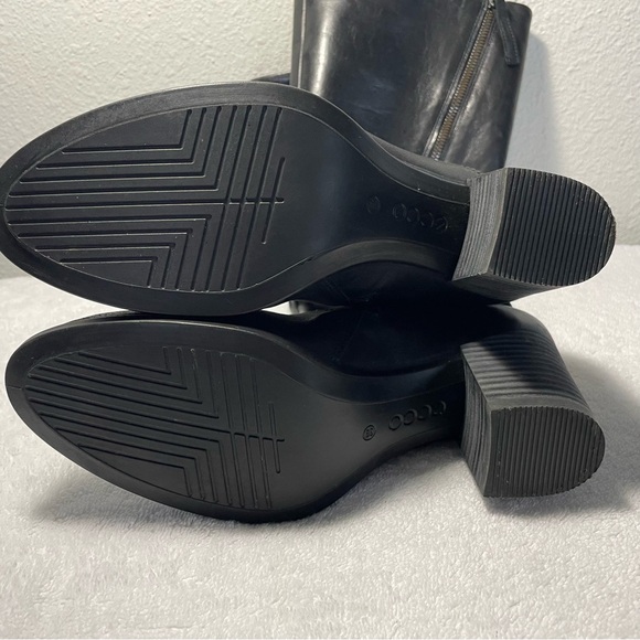 Ecco Black Leather Boots Women Size US 8-8 1/2 (39) - Picture 8 of 16